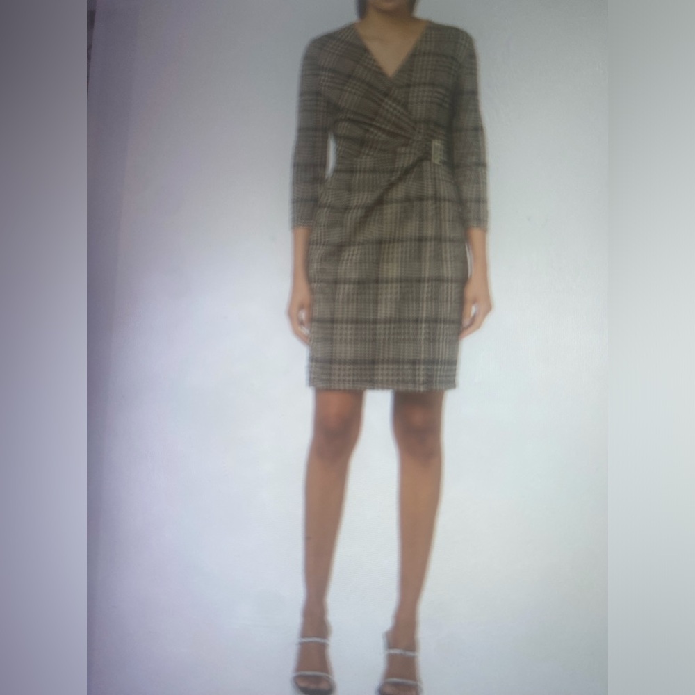 Anne Klein Black and White Asymmetrical Dress